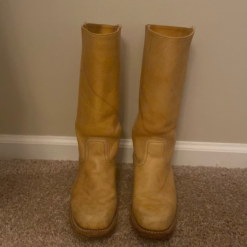Tan Frye boots